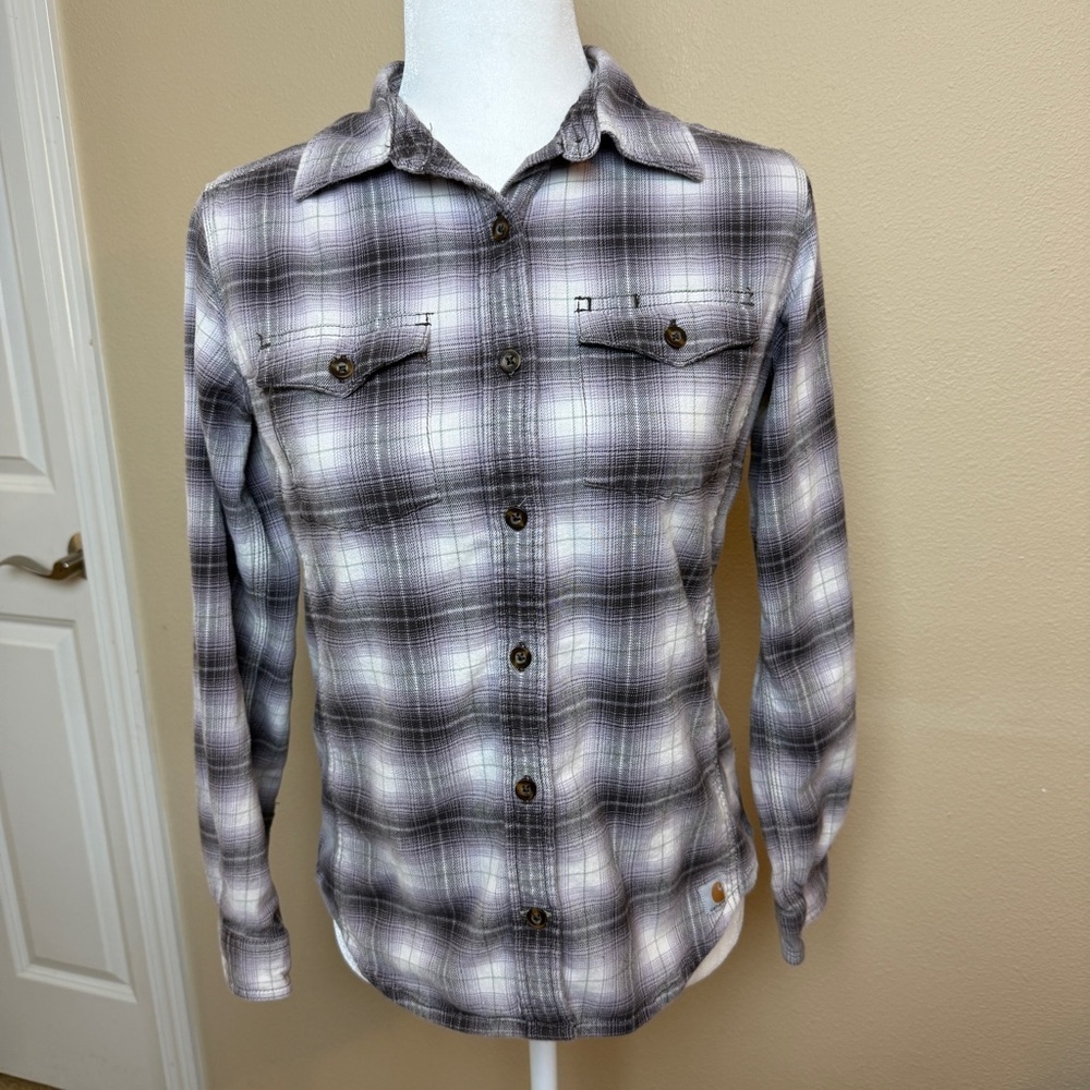 Carhartt Plaid Button Down Shirt Size Small